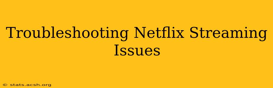 Troubleshooting Netflix Streaming Issues