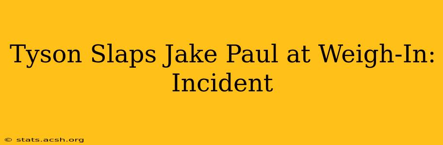 Tyson Slaps Jake Paul at Weigh-In: Incident