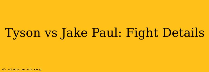 Tyson vs Jake Paul: Fight Details