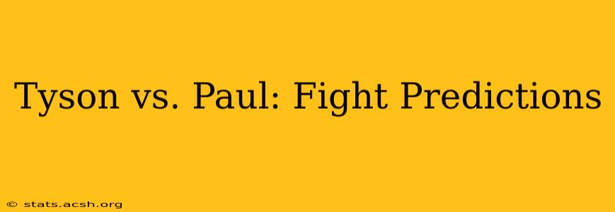 Tyson vs. Paul: Fight Predictions