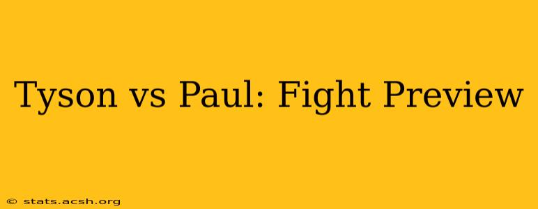 Tyson vs Paul: Fight Preview