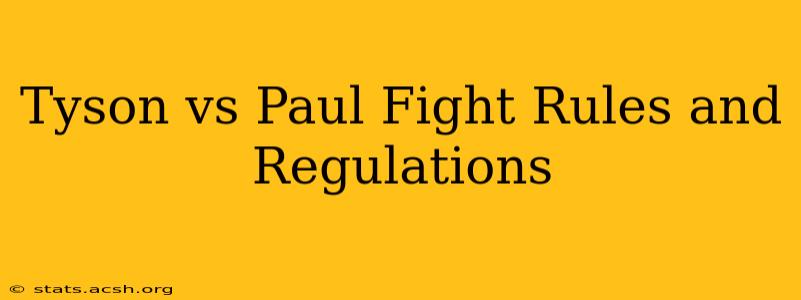 Tyson vs Paul Fight Rules and Regulations