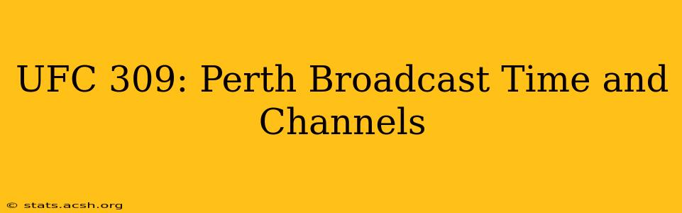 UFC 309: Perth Broadcast Time and Channels