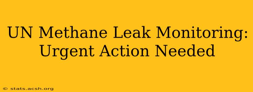 UN Methane Leak Monitoring: Urgent Action Needed