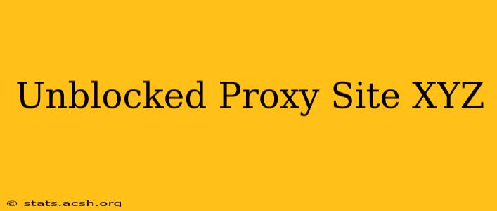 Unblocked Proxy Site XYZ