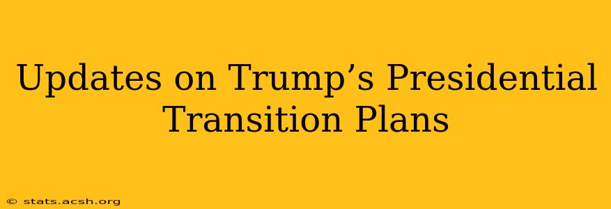 Updates on Trump’s Presidential Transition Plans