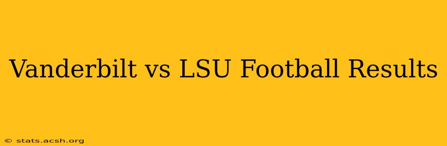 Vanderbilt vs LSU Football Results