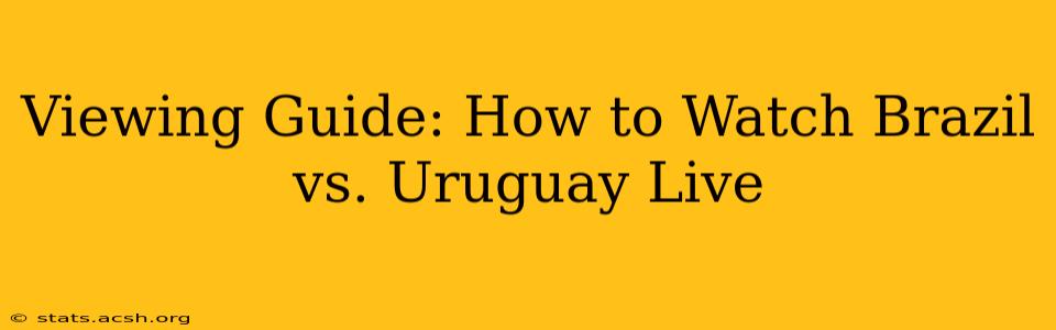 Viewing Guide: How to Watch Brazil vs. Uruguay Live