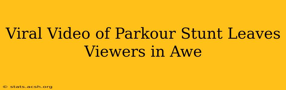 Viral Video of Parkour Stunt Leaves Viewers in Awe