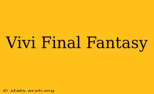 Vivi Final Fantasy