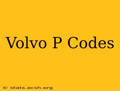 Volvo P Codes