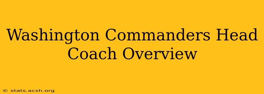 Washington Commanders Head Coach Overview