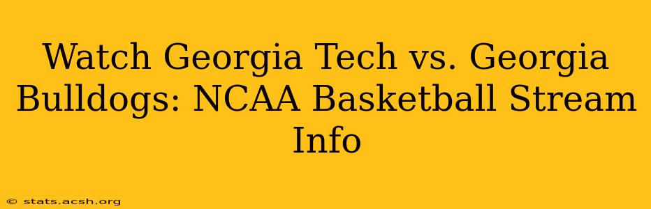 Watch Georgia Tech vs. Georgia Bulldogs: NCAA Basketball Stream Info