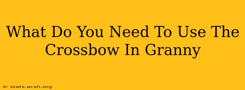 What Do You Need To Use The Crossbow In Granny