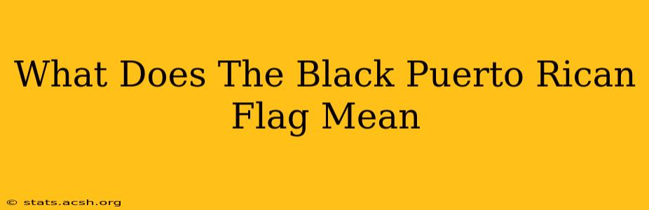 What Does The Black Puerto Rican Flag Mean