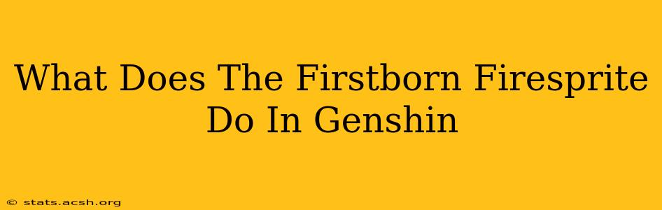 What Does The Firstborn Firesprite Do In Genshin