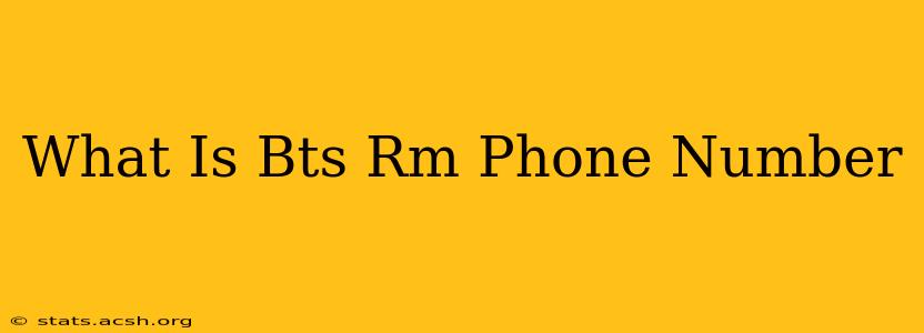 What Is Bts Rm Phone Number