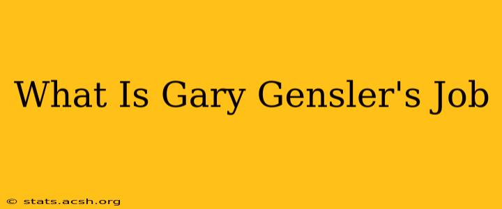 What Is Gary Gensler's Job