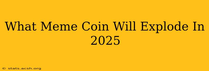 What Meme Coin Will Explode In 2025