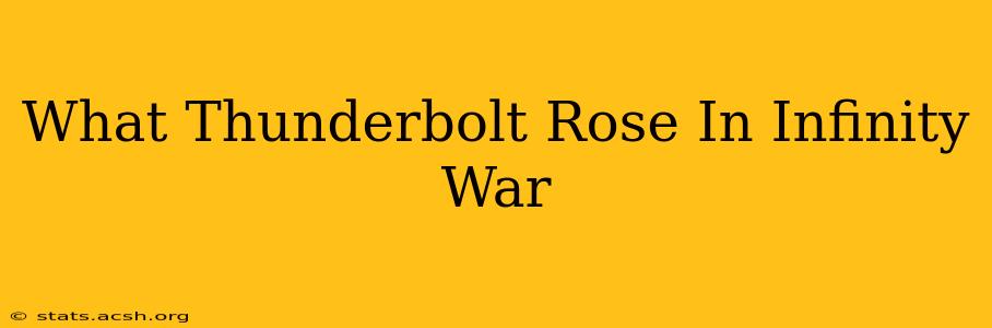 What Thunderbolt Rose In Infinity War