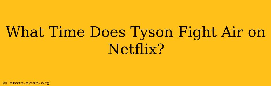 What Time Does Tyson Fight Air on Netflix?