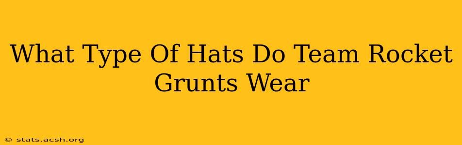 What Type Of Hats Do Team Rocket Grunts Wear