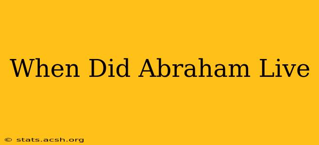 When Did Abraham Live