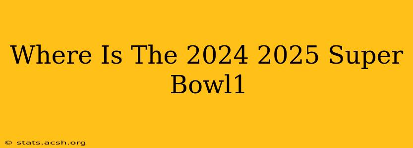 Where Is The 2024 2025 Super Bowl1