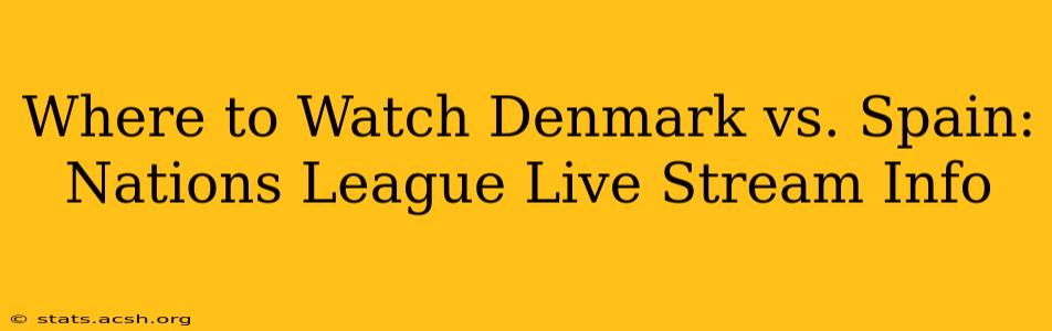 Where to Watch Denmark vs. Spain: Nations League Live Stream Info