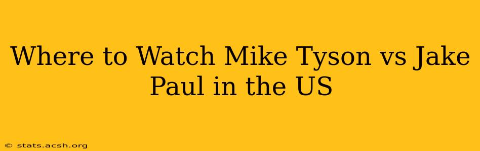 Where to Watch Mike Tyson vs Jake Paul in the US