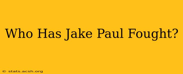 Who Has Jake Paul Fought?