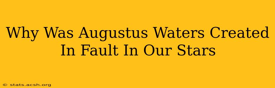 Why Was Augustus Waters Created In Fault In Our Stars