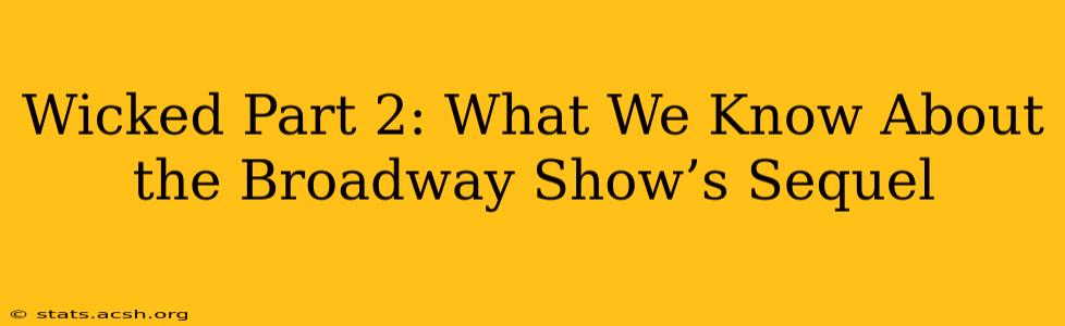 Wicked Part 2: What We Know About the Broadway Show’s Sequel