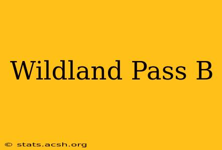 Wildland Pass B