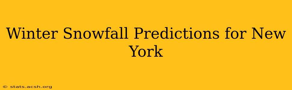 Winter Snowfall Predictions for New York