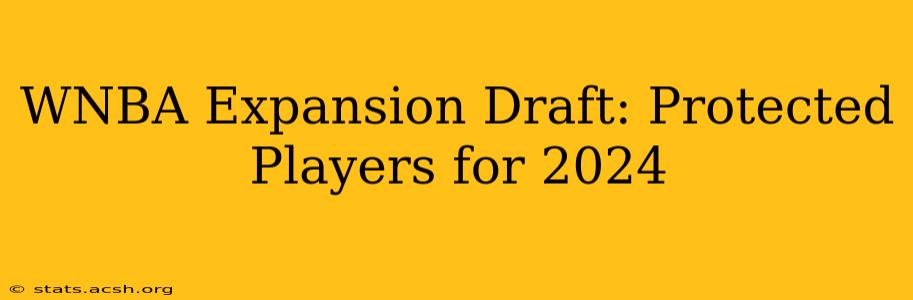 WNBA Expansion Draft: Protected Players for 2024