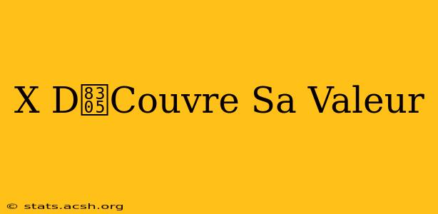 X D茅Couvre Sa Valeur